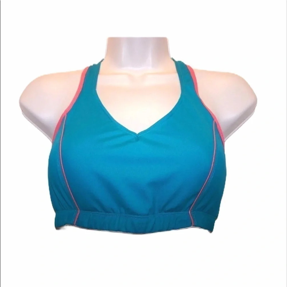 MOVING COMFORT Medium 34CD-36C Bra Teal Coral